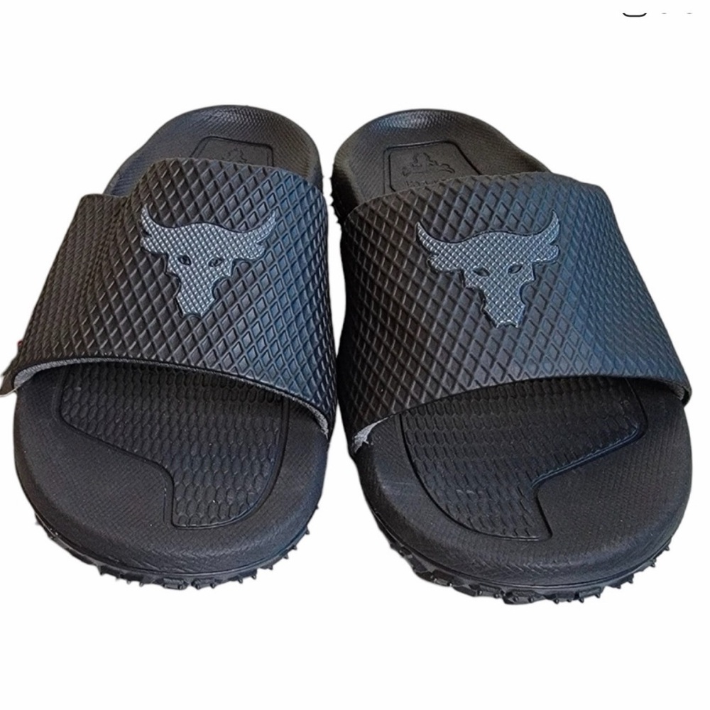 Men’s UnderArmour Blood Sweat Respect Bull Slides (Project Rock Collection)